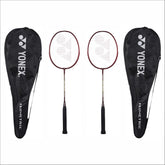 Yonex GR 303i Aluminium Badminton Racquet, Grip Size - 4 1/4 Inches, Colour - Deep Red, Pack Of 2